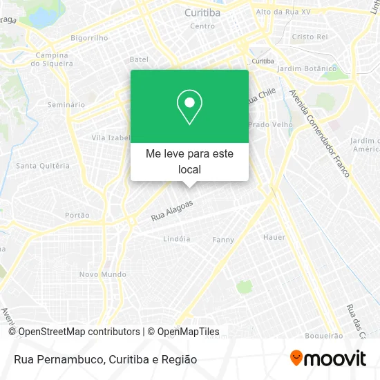 Rua Pernambuco mapa