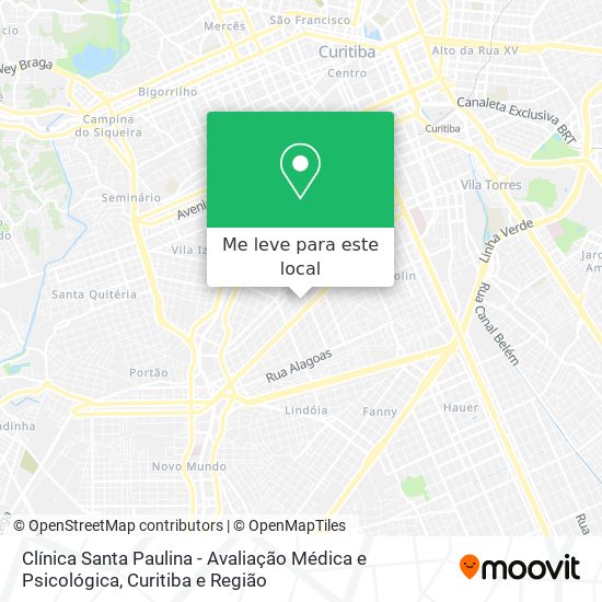 Clínica Santa Paulina - Avaliação Médica e Psicológica mapa