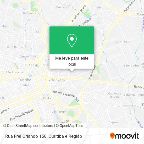 Rua Frei Orlando 158 mapa