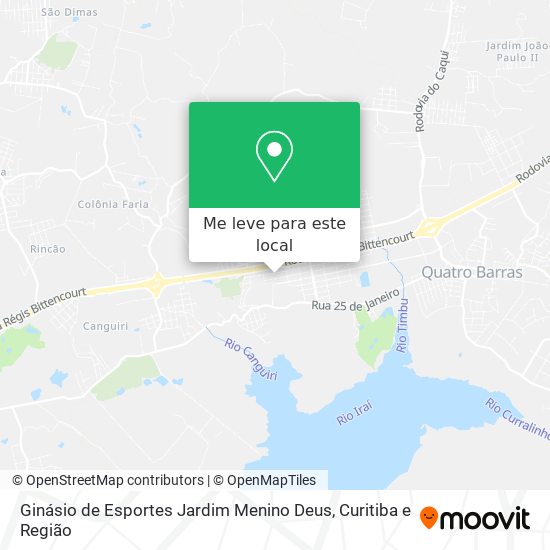 Ginásio de Esportes Jardim Menino Deus mapa