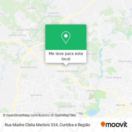 Rua Madre Clelia Merloni 334 mapa