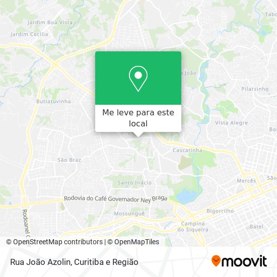 Rua João Azolin mapa