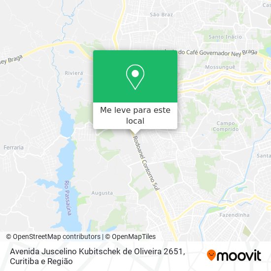 Avenida Juscelino Kubitschek de Oliveira 2651 mapa