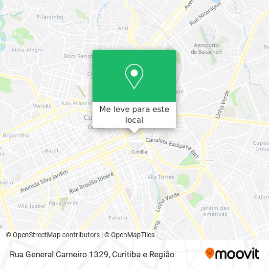 Rua General Carneiro 1329 mapa