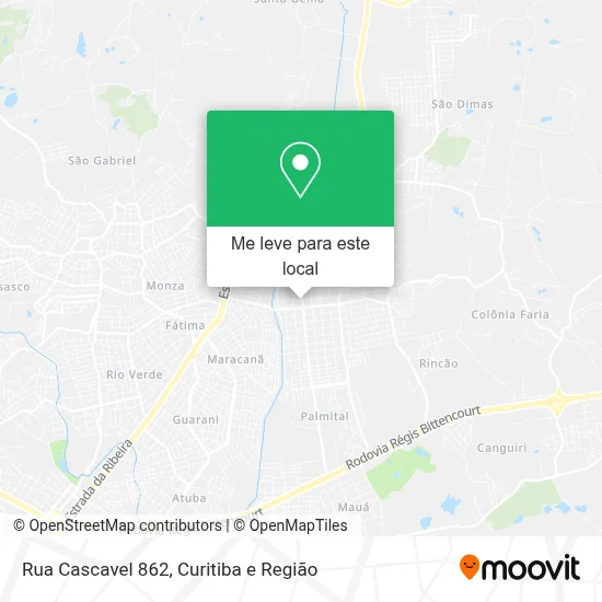 Rua Cascavel 862 mapa