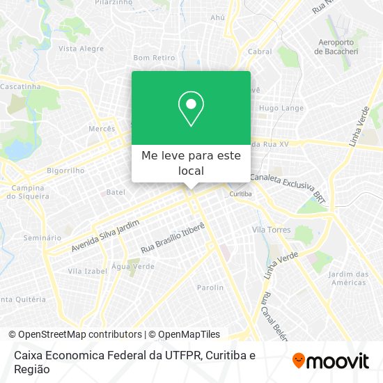 Caixa Economica Federal da UTFPR mapa