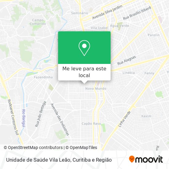 Unidade de Saúde Vila Leão mapa