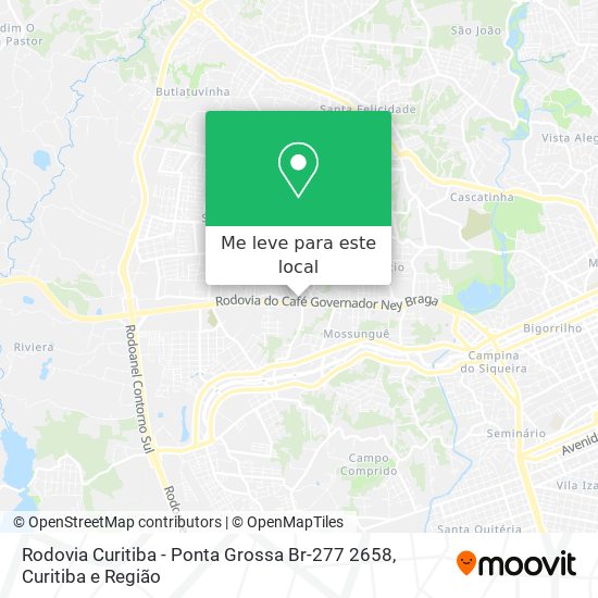 Rodovia Curitiba - Ponta Grossa Br-277 2658 mapa