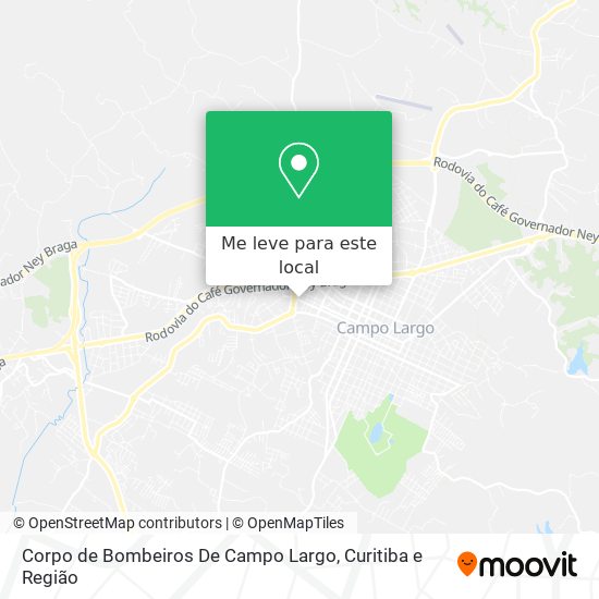 Corpo de Bombeiros De Campo Largo mapa