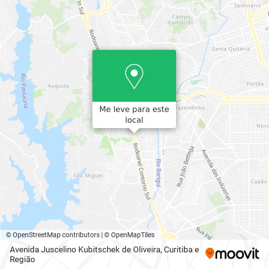 Avenida Juscelino Kubitschek de Oliveira mapa