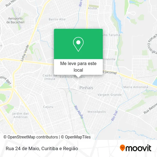 Rua 24 de Maio mapa