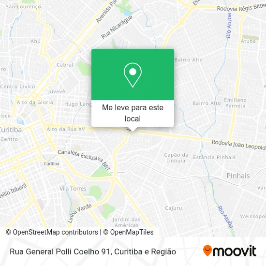 Rua General Polli Coelho 91 mapa