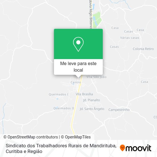 Sindicato dos Trabalhadores Rurais de Mandirituba mapa