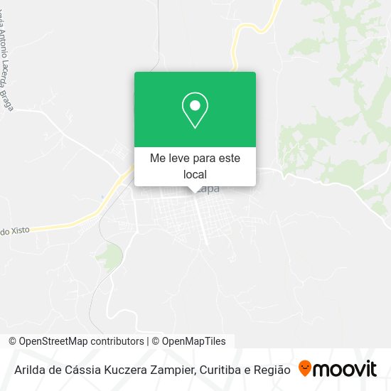 Arilda de Cássia Kuczera Zampier mapa