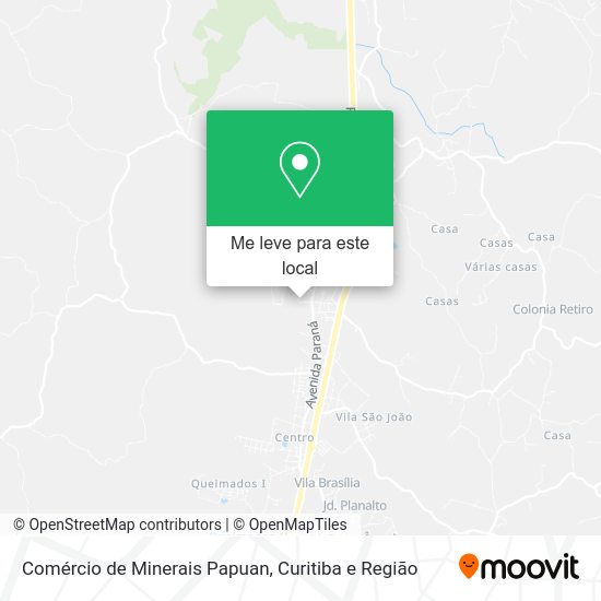 Comércio de Minerais Papuan mapa