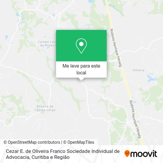 Cezar E. de Oliveira Franco Sociedade Individual de Advocacia mapa