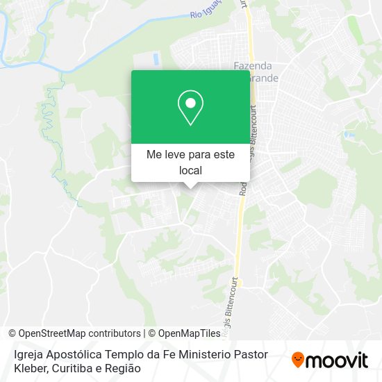 Igreja Apostólica Templo da Fe Ministerio Pastor Kleber mapa