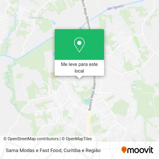 Sama Modas e Fast Food mapa