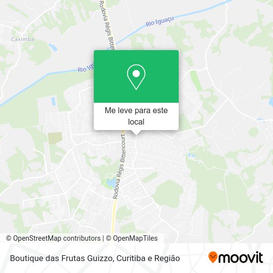 Boutique das Frutas Guizzo mapa