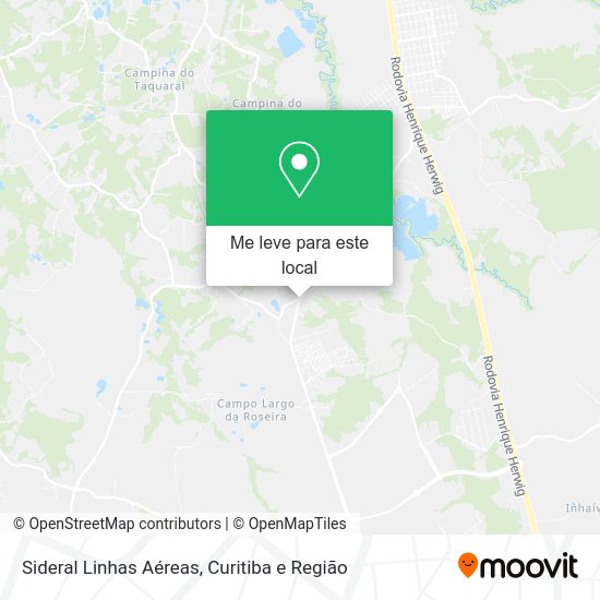 Sideral Linhas Aéreas mapa