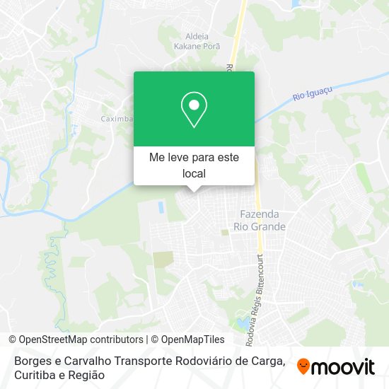 Borges e Carvalho Transporte Rodoviário de Carga mapa