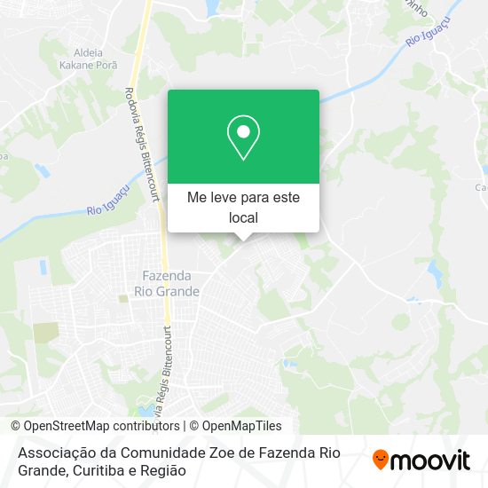 Associação da Comunidade Zoe de Fazenda Rio Grande mapa