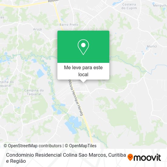 Condomínio Residencial Colina Sao Marcos mapa