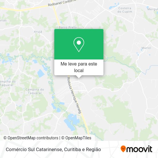 Comércio Sul Catarinense mapa