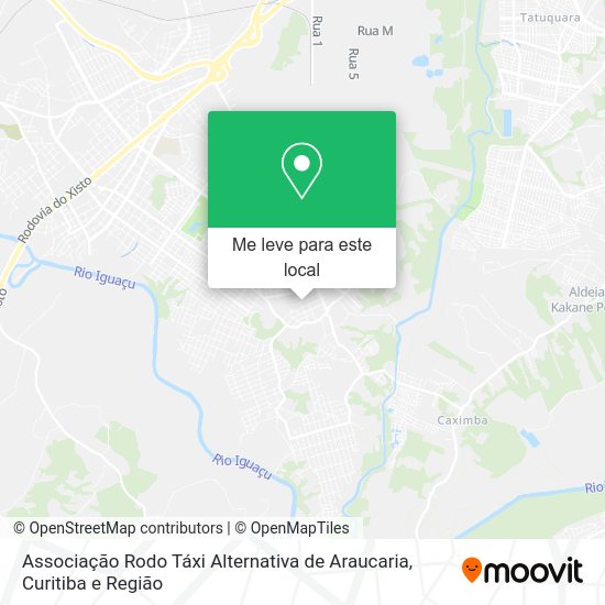 Associação Rodo Táxi Alternativa de Araucaria mapa