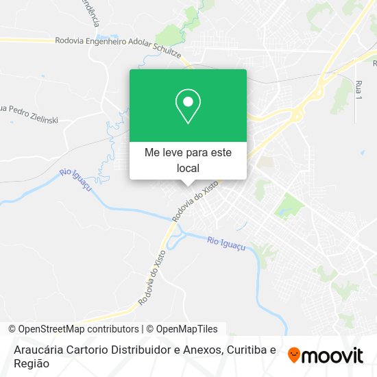 Araucária Cartorio Distribuidor e Anexos mapa
