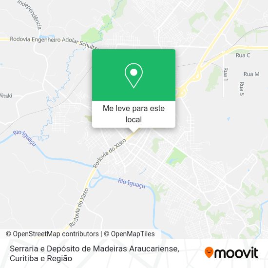 Serraria e Depósito de Madeiras Araucariense mapa