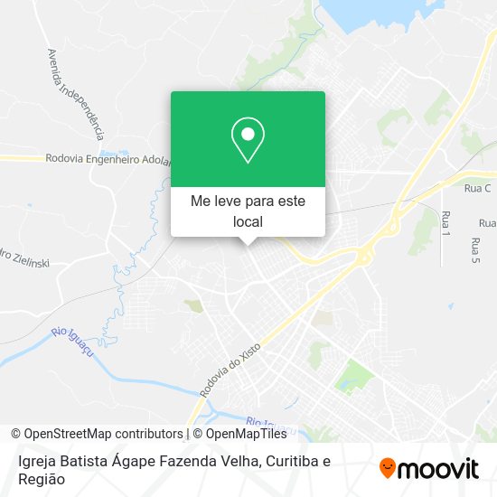 Igreja Batista Ágape Fazenda Velha mapa