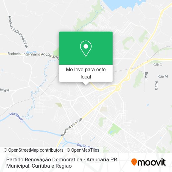 Partido Renovação Democratica - Araucaria PR Municipal mapa