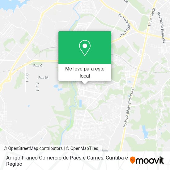 Arrigo Franco Comercio de Pães e Carnes mapa
