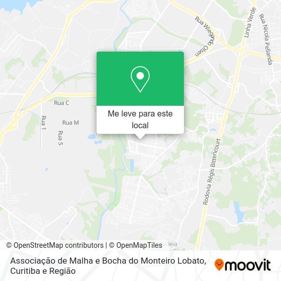 Associação de Malha e Bocha do Monteiro Lobato mapa