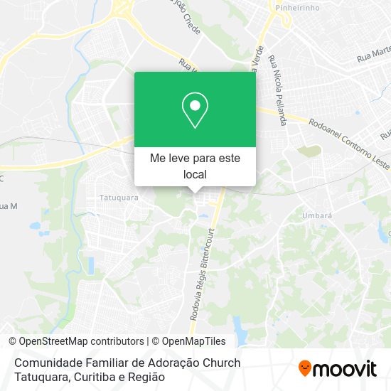 Comunidade Familiar de Adoração Church Tatuquara mapa