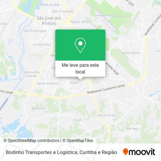Bodinho Transportes e Logística mapa