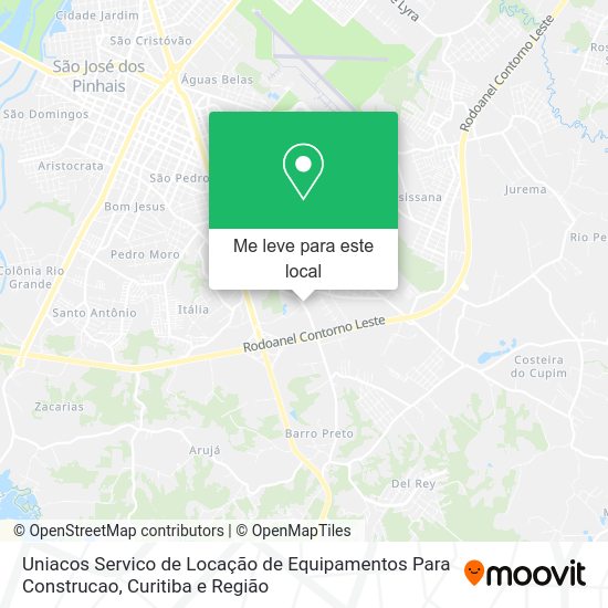 Uniacos Servico de Locação de Equipamentos Para Construcao mapa