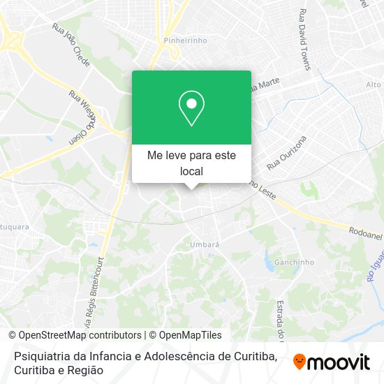 Psiquiatria da Infancia e Adolescência de Curitiba mapa