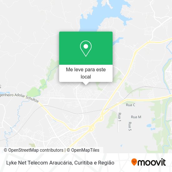 Lyke Net Telecom Araucária mapa