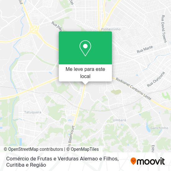 Comércio de Frutas e Verduras Alemao e Filhos mapa
