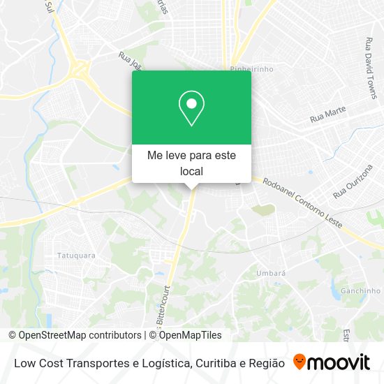 Low Cost Transportes e Logística mapa