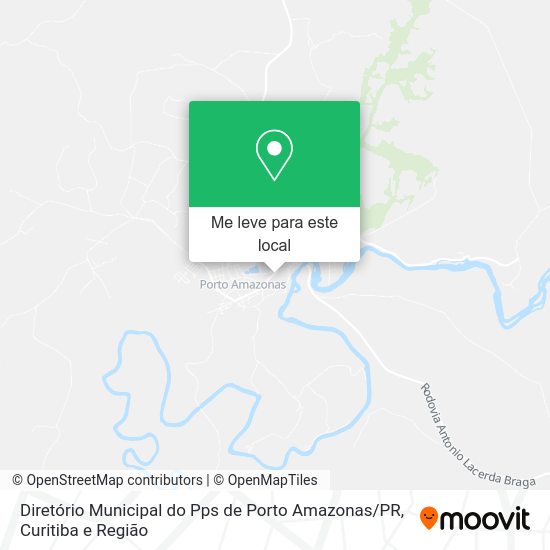 Diretório Municipal do Pps de Porto Amazonas / PR mapa