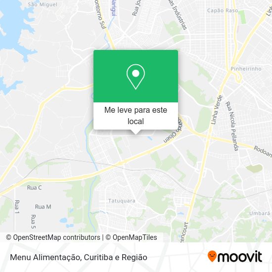 Menu Alimentação mapa