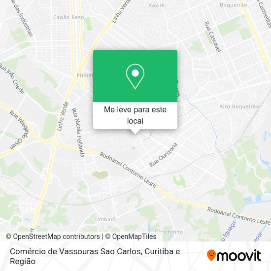 Comércio de Vassouras Sao Carlos mapa