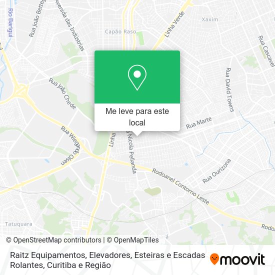 Raitz Equipamentos, Elevadores, Esteiras e Escadas Rolantes mapa