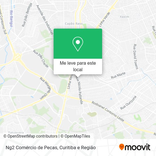 Ng2 Comércio de Pecas mapa