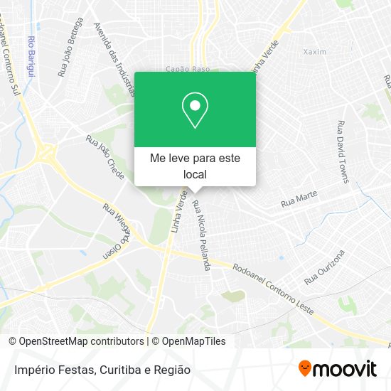 Império Festas mapa