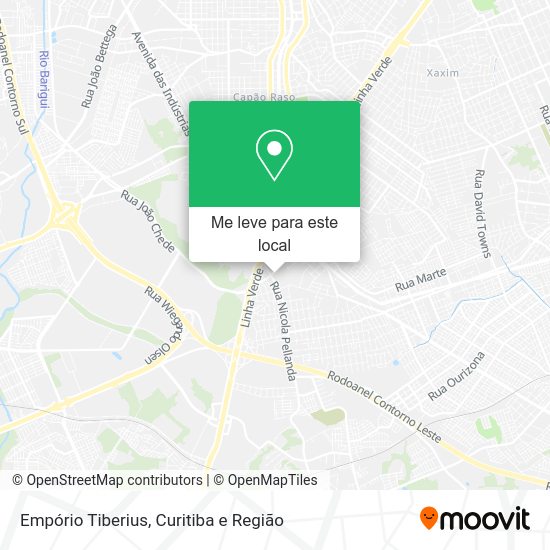 Empório Tiberius mapa