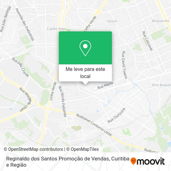Reginaldo dos Santos Promoção de Vendas mapa